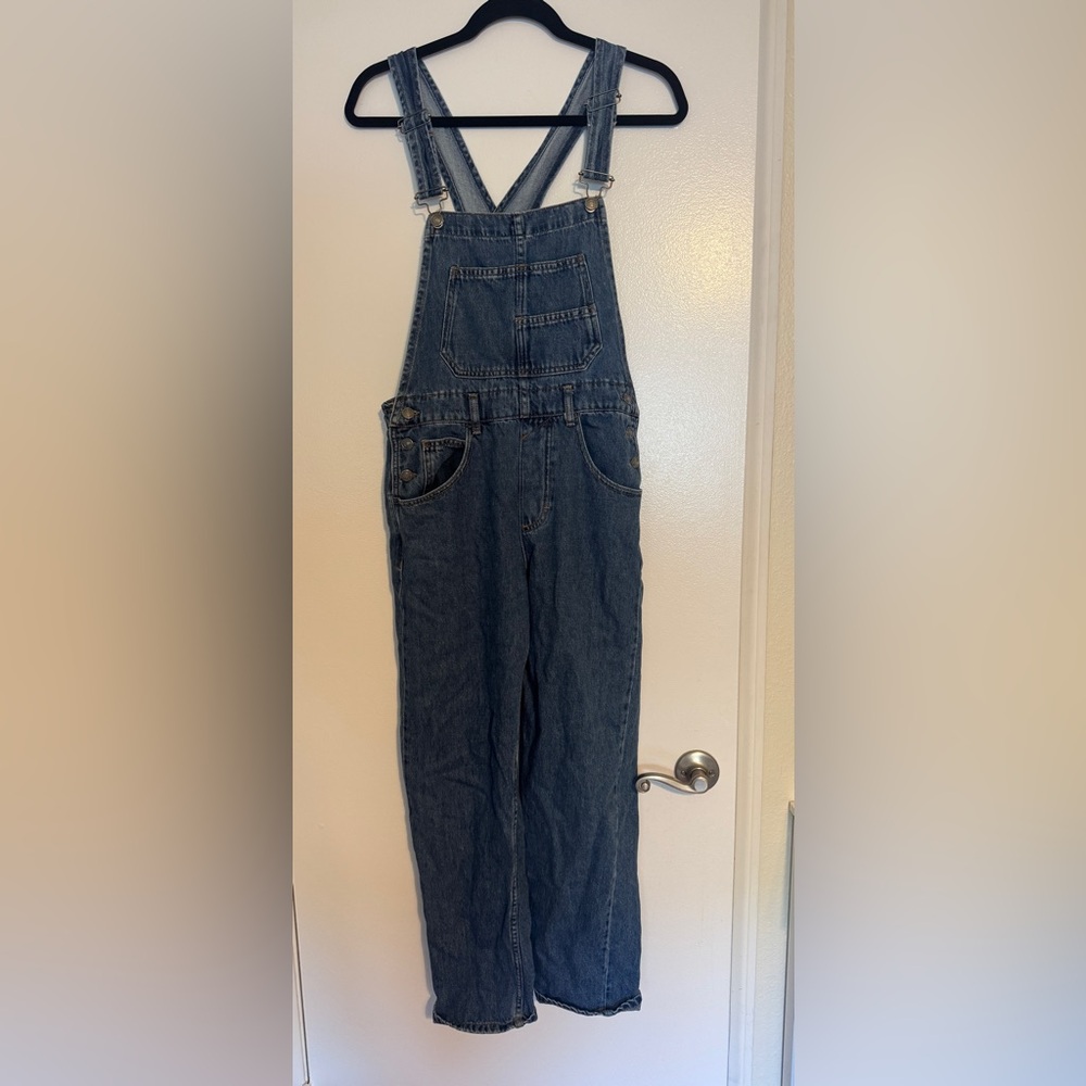 We The Free Blue Denim overalls